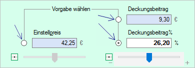 Vorgaben bei progressiver Kalkulation
